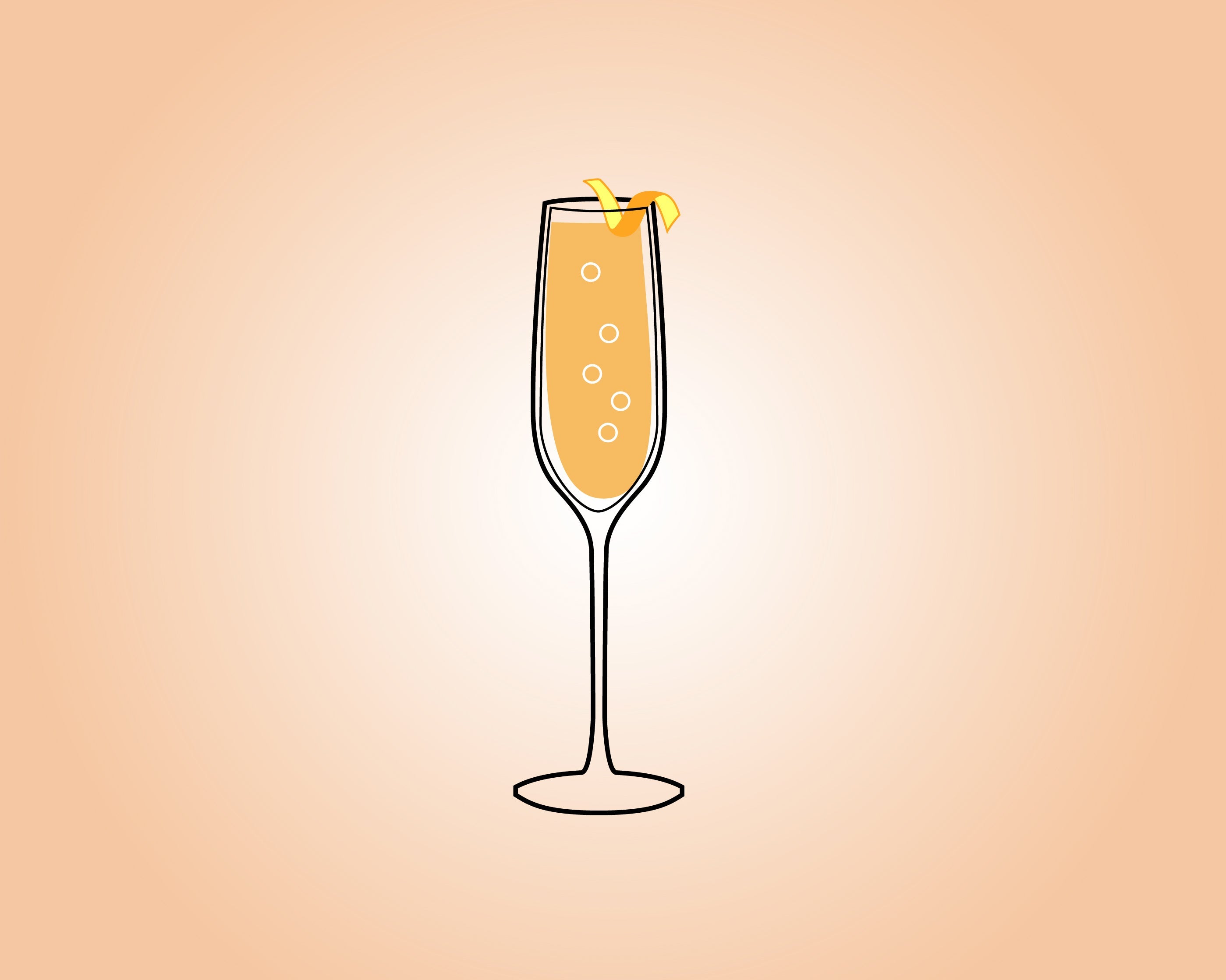 Champagne Cocktail à l'Orange graphic.