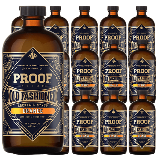 12 Bottles Of Old Fashioned Orange Proof Syrup.