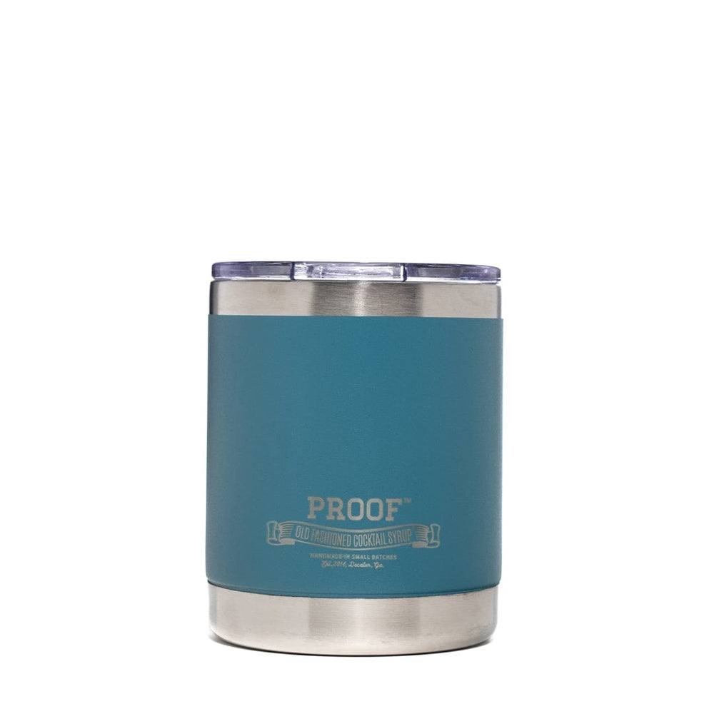 Load image into Gallery viewer, 10 oz steel blue Proof Syrup tumbler.