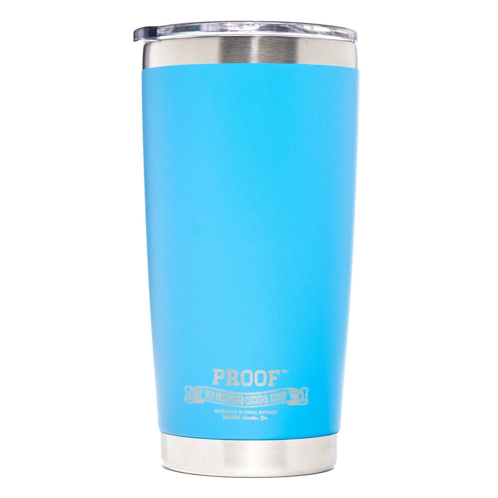 Load image into Gallery viewer, 20 oz sky blue Proof Syrup tumbler.