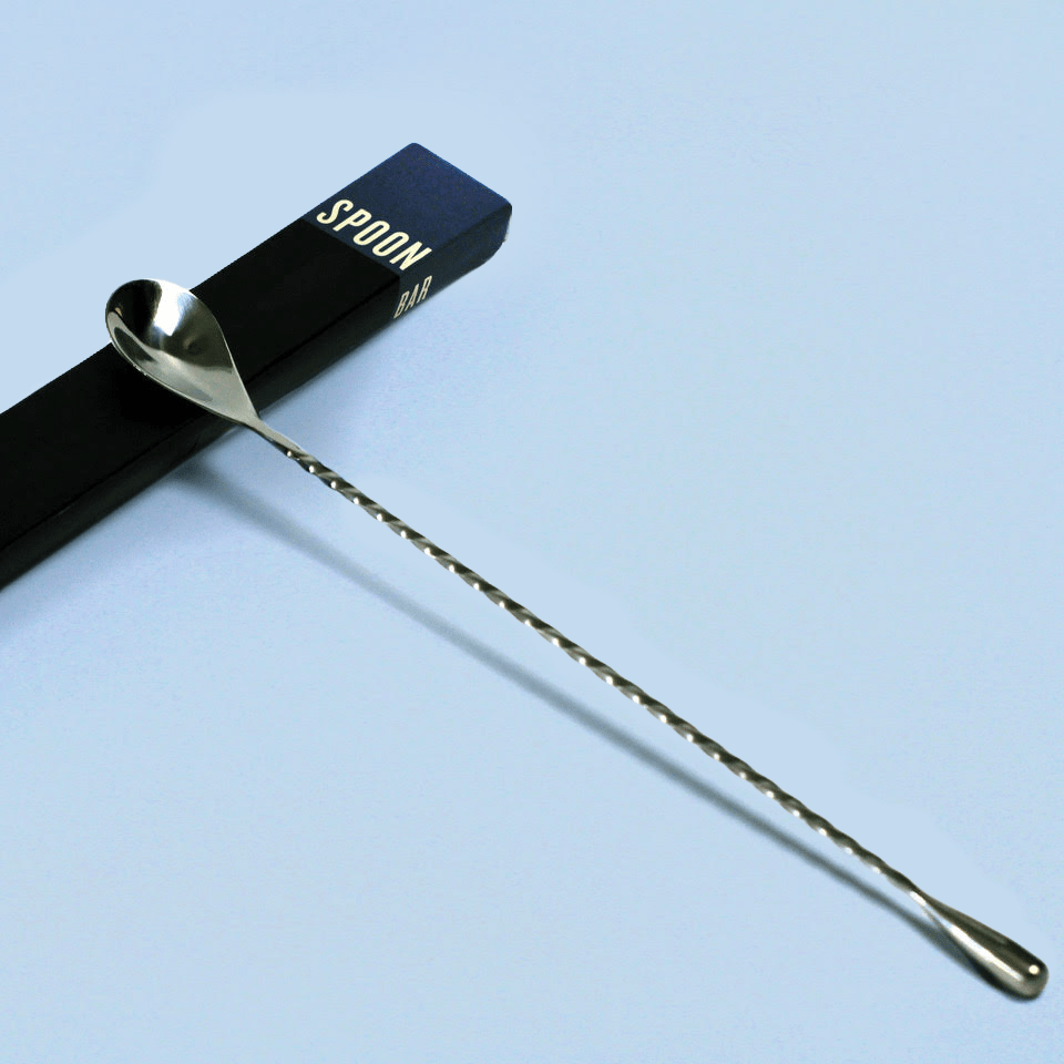 A silver bar spoon.