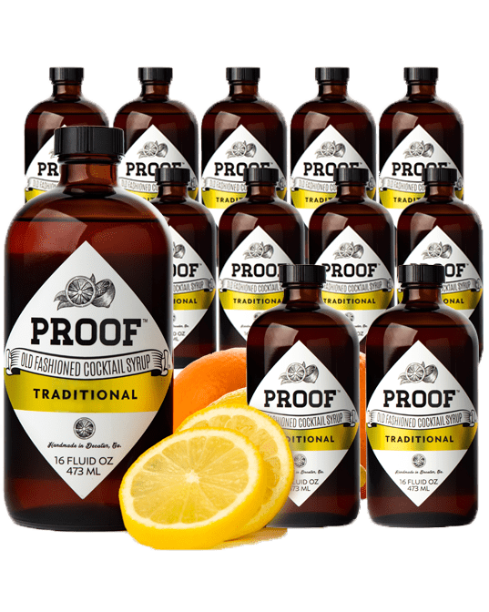 12 bottles of Traditional Proof Syrup.